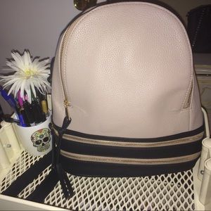 Two toned zipper backpack